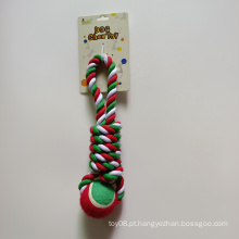 Brinquedos de corda de algodão para cães de Natal para limpeza de dentes Brinquedo para mastigar animais de estimação Brinquedo interativo